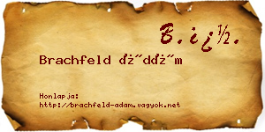 Brachfeld Ádám névjegykártya